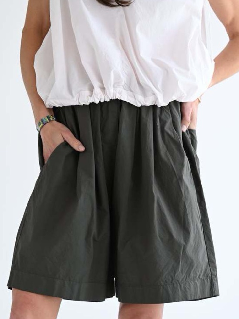 Manuelle Guibal Bigly Bermuda Shorts Oversized Khaki Size 1